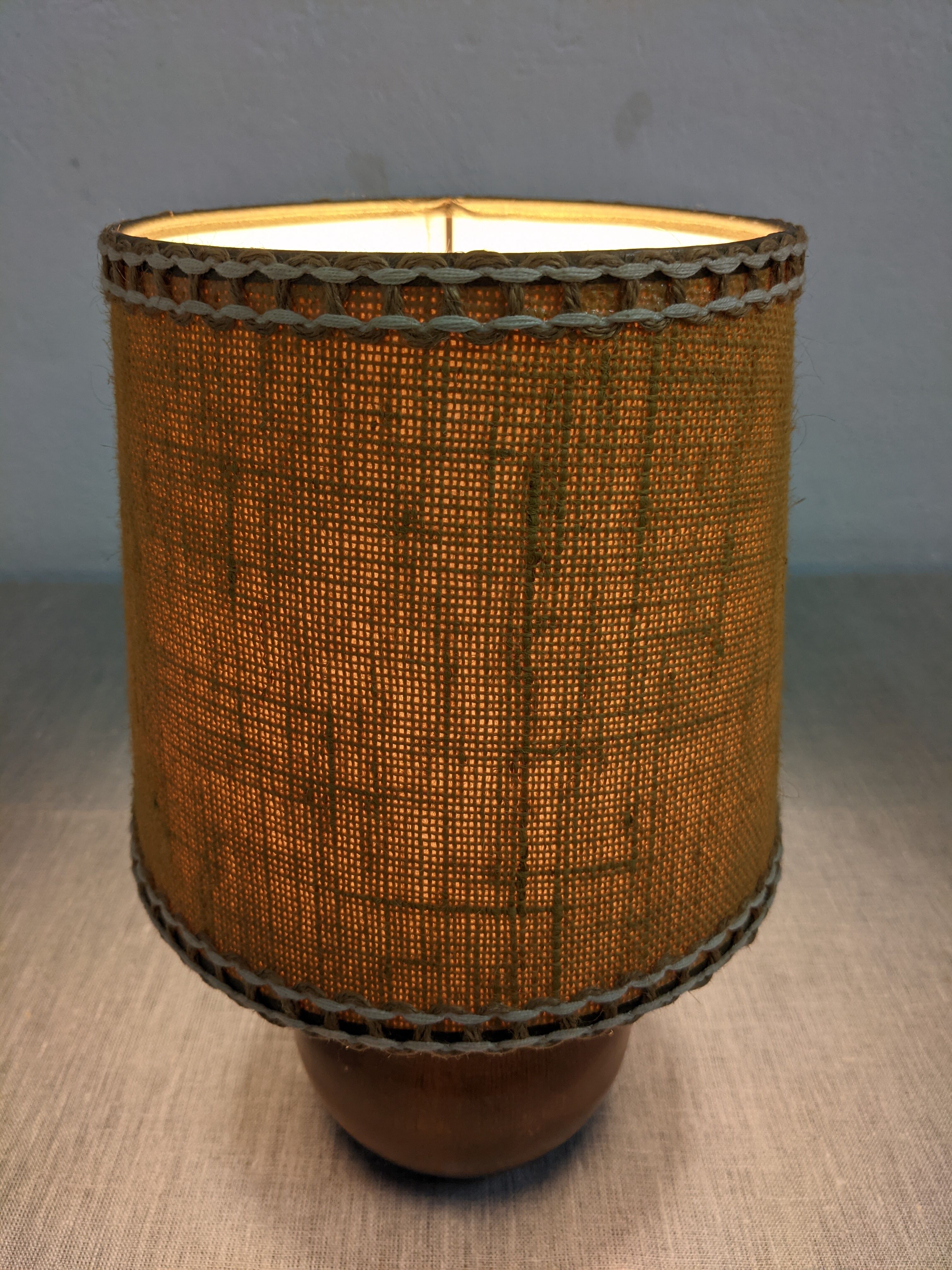 Vintage wooden bedside lamp