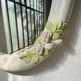 Italian style ceramic flower mirror