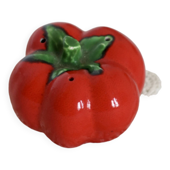 Vintage tomato barbotine salt shaker
