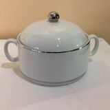 White porcelain soup bowl