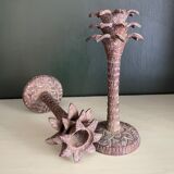 Pair of iron candle holders