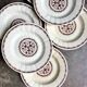 6 Gien soup plates in ecru and brown ironstone
