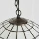 Lampe suspendue en verre teinté de style Tiffany