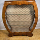 Art Deco Vintage Walnut Display Cabinet 1930s-1940s Art Deco Vintage W