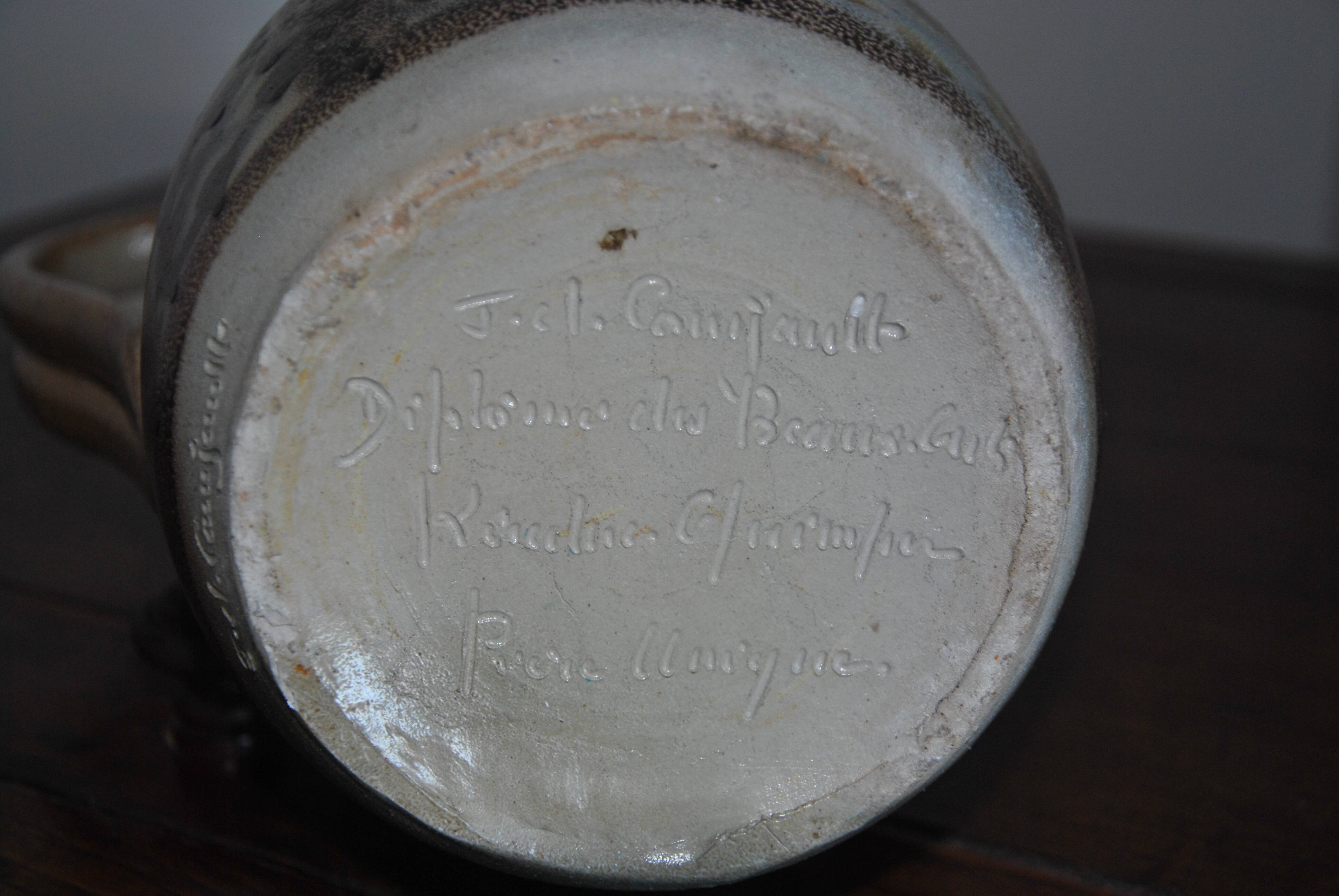 Jug, carafe jean-claude courjault, kéraluc, quimper