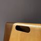 Vintage curved plywood magazine rack, W shape, Alvar Aalto style.