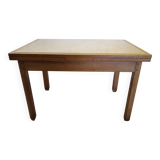 Wood and marble table with extensions
