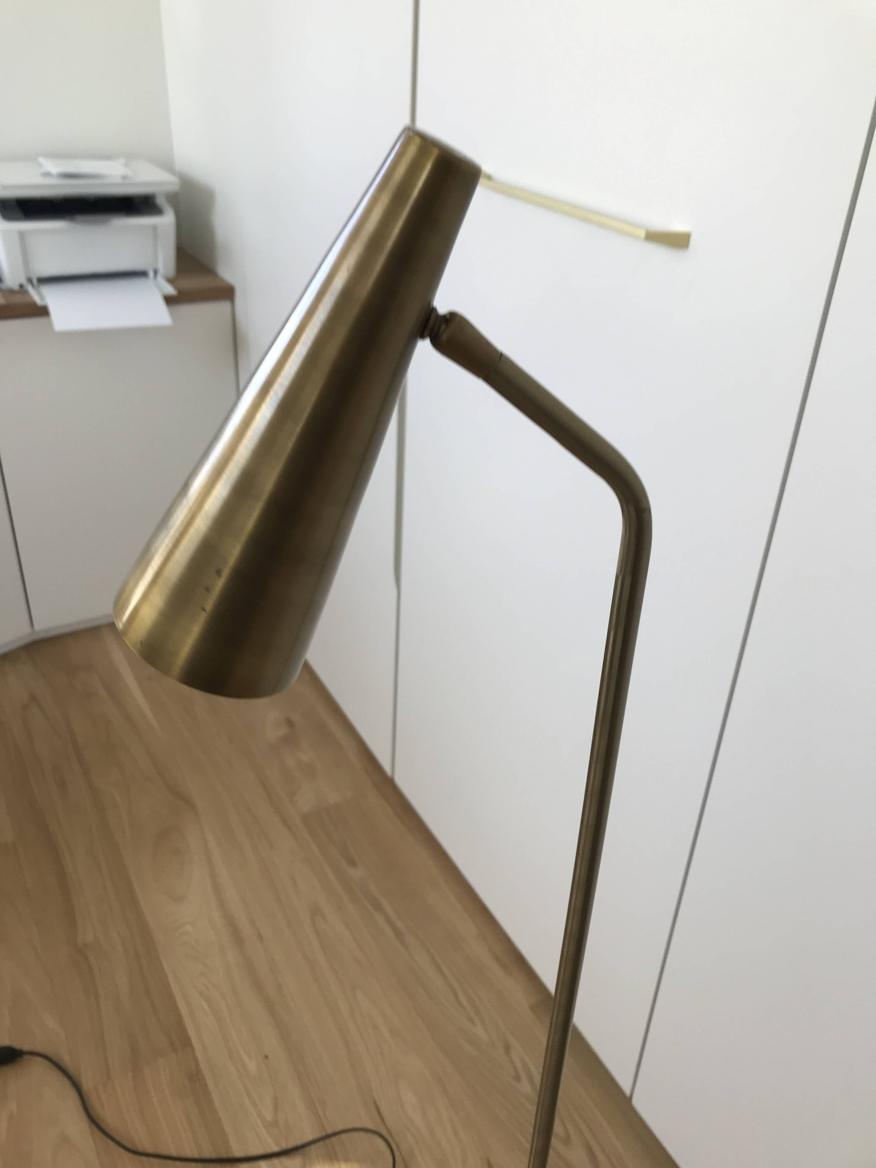 Brass floor lamp/reading lamp House Doctor