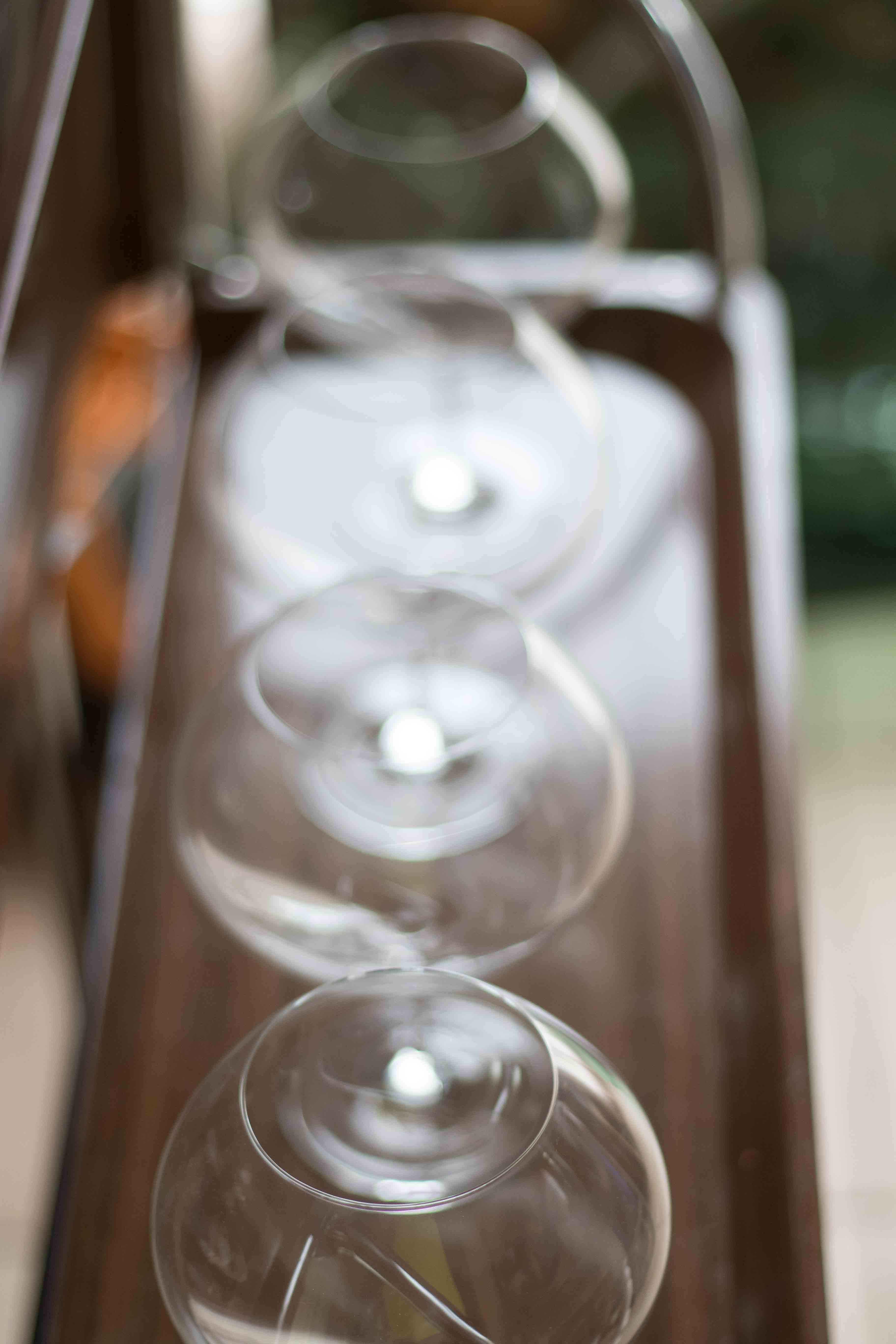 Lot of 4 feet for wine glasses
