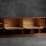 Modernist slatted credenza, Italy, 1960s