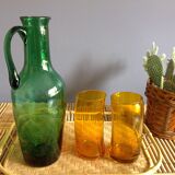 Pitcher and two glasses