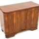 Art Deco style walnut chest of drawers, Poland, 1950s.