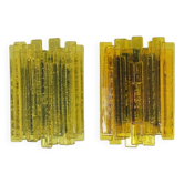 Set of Danish wall lamps Veega 1420 (yellow) by Claus Bolby for Cebo, 1960s