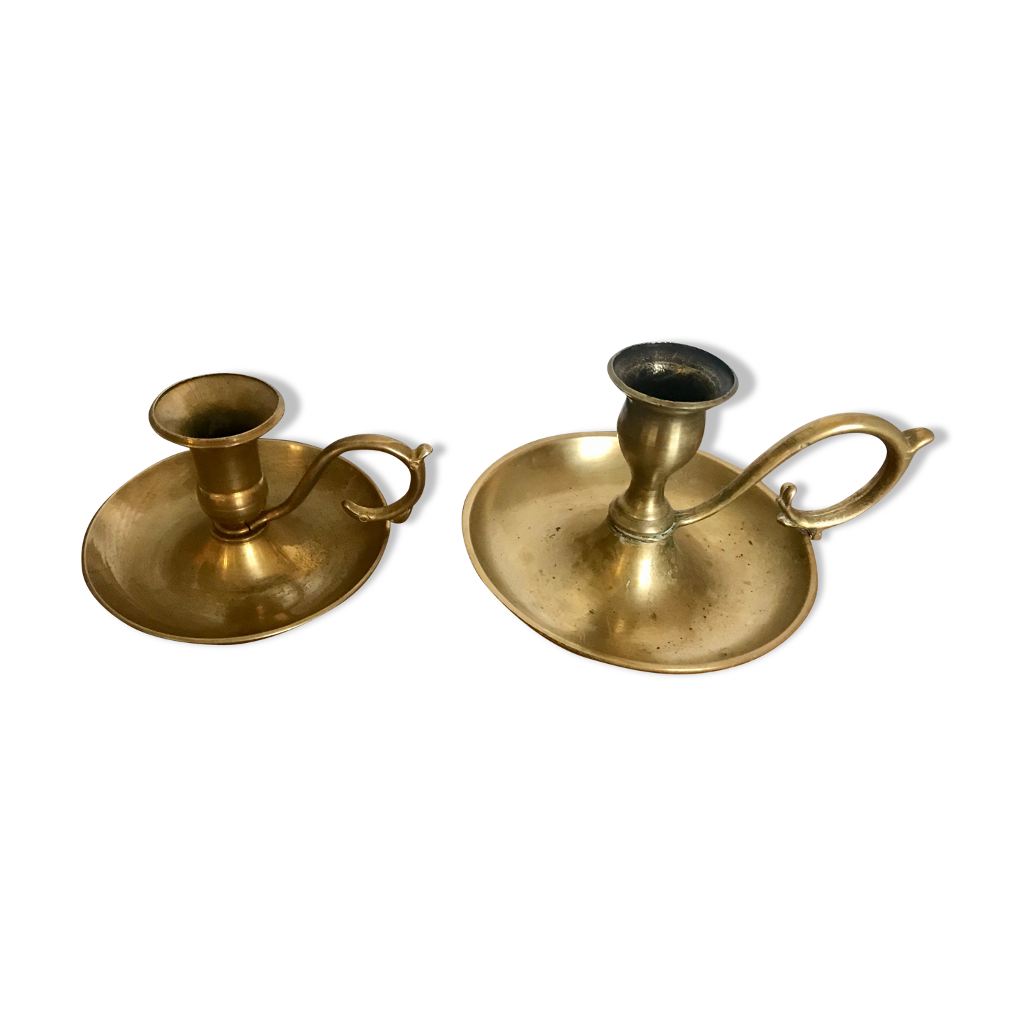 Pair of brass candlesticks