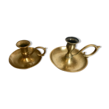 Pair of brass candlesticks