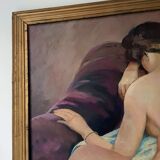 Large Nude Oil Painting on Canvas by Charles Melikoff - XX Century Art - Belgium