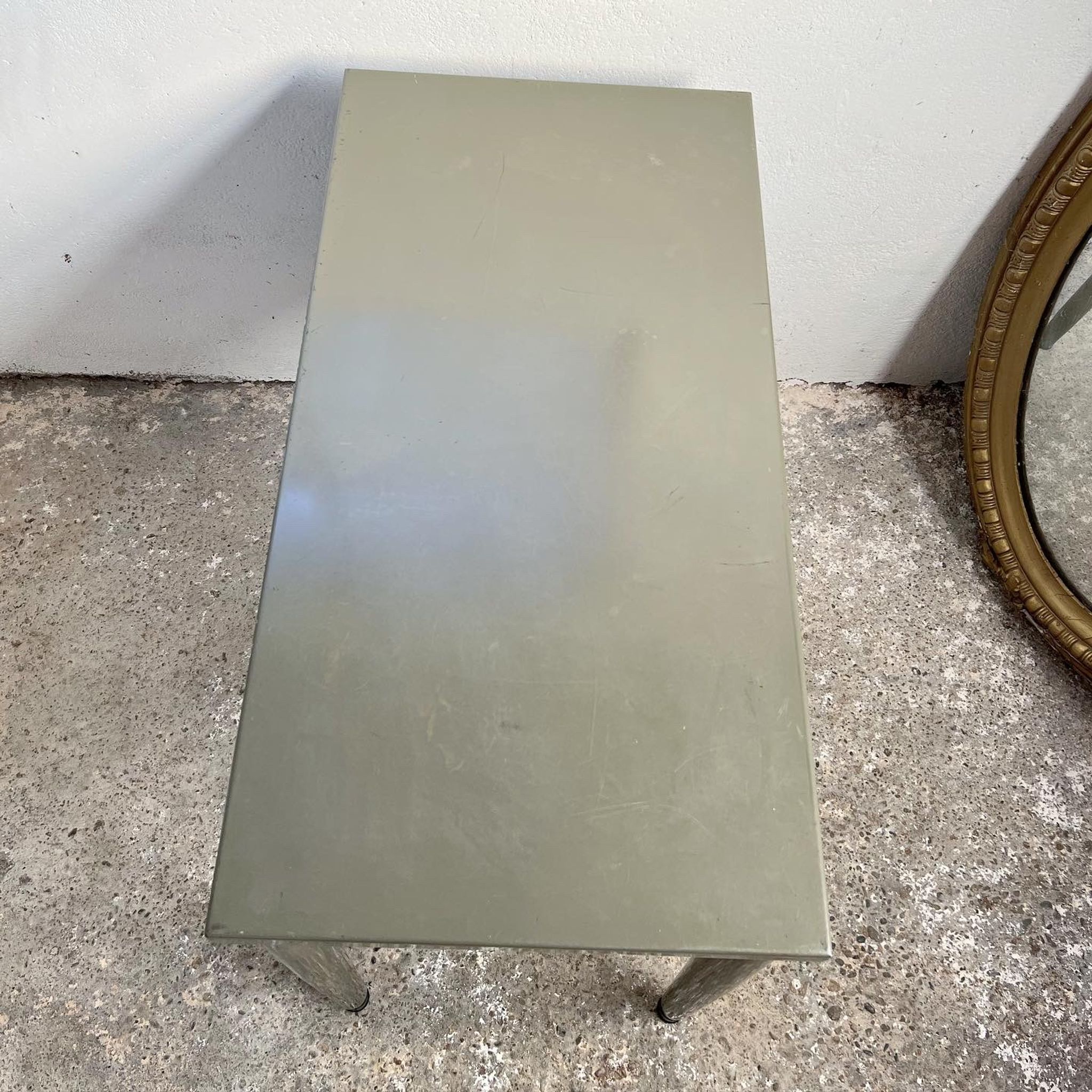 Vintage khaki metal desk