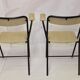 Pair of folding chairs with vintage armrests, 70s