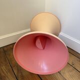 Tam Tam Stamp stool Made in France with a woven rattan-style seat.