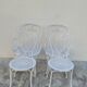 Garden furniture, two armchairs and two wrought iron chairs, period 1