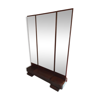 Refurbished large tremo, art deco triple mirror, XIX century