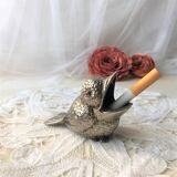 Figurine birds ashtray or pike holder