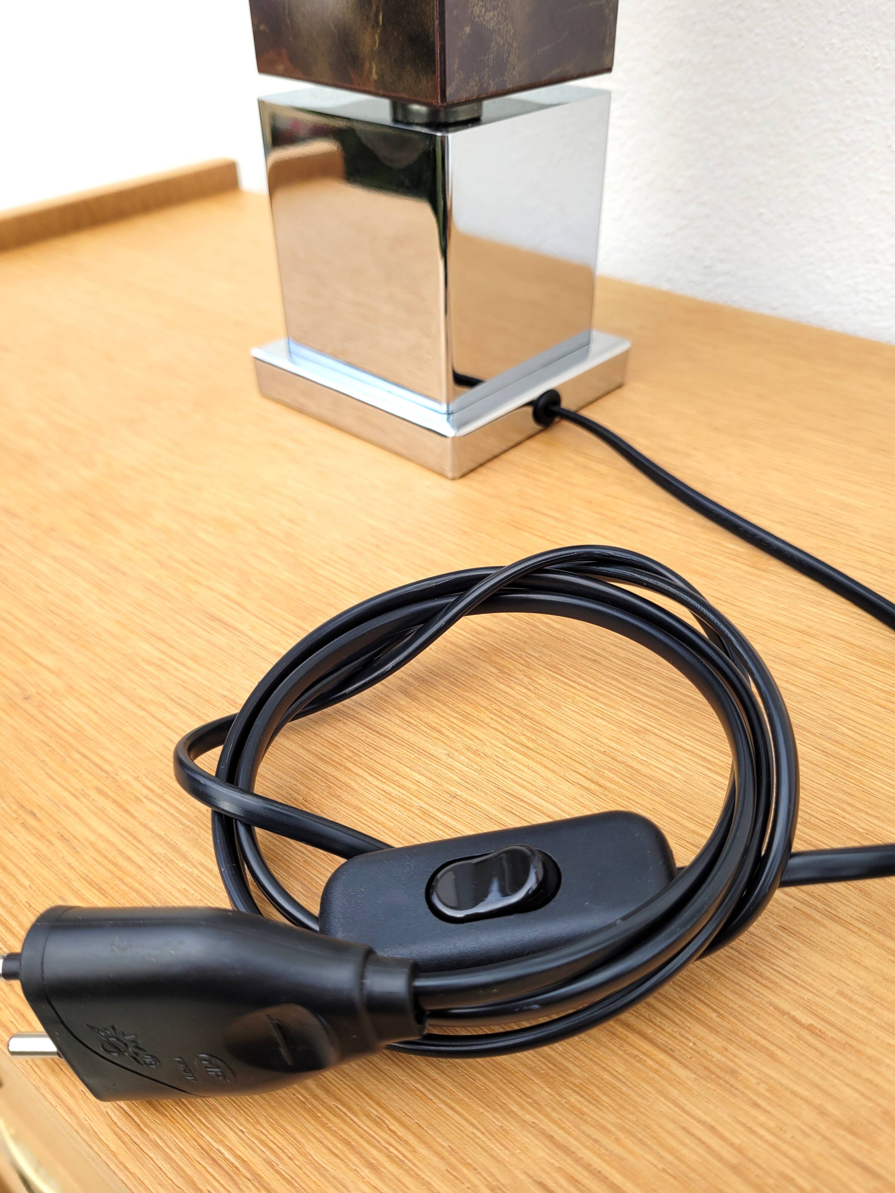 Vintage chrome table lamp 70s