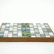 Mosaic tray with stoneware tiles in wooden frame, Bauhaus, 1970s