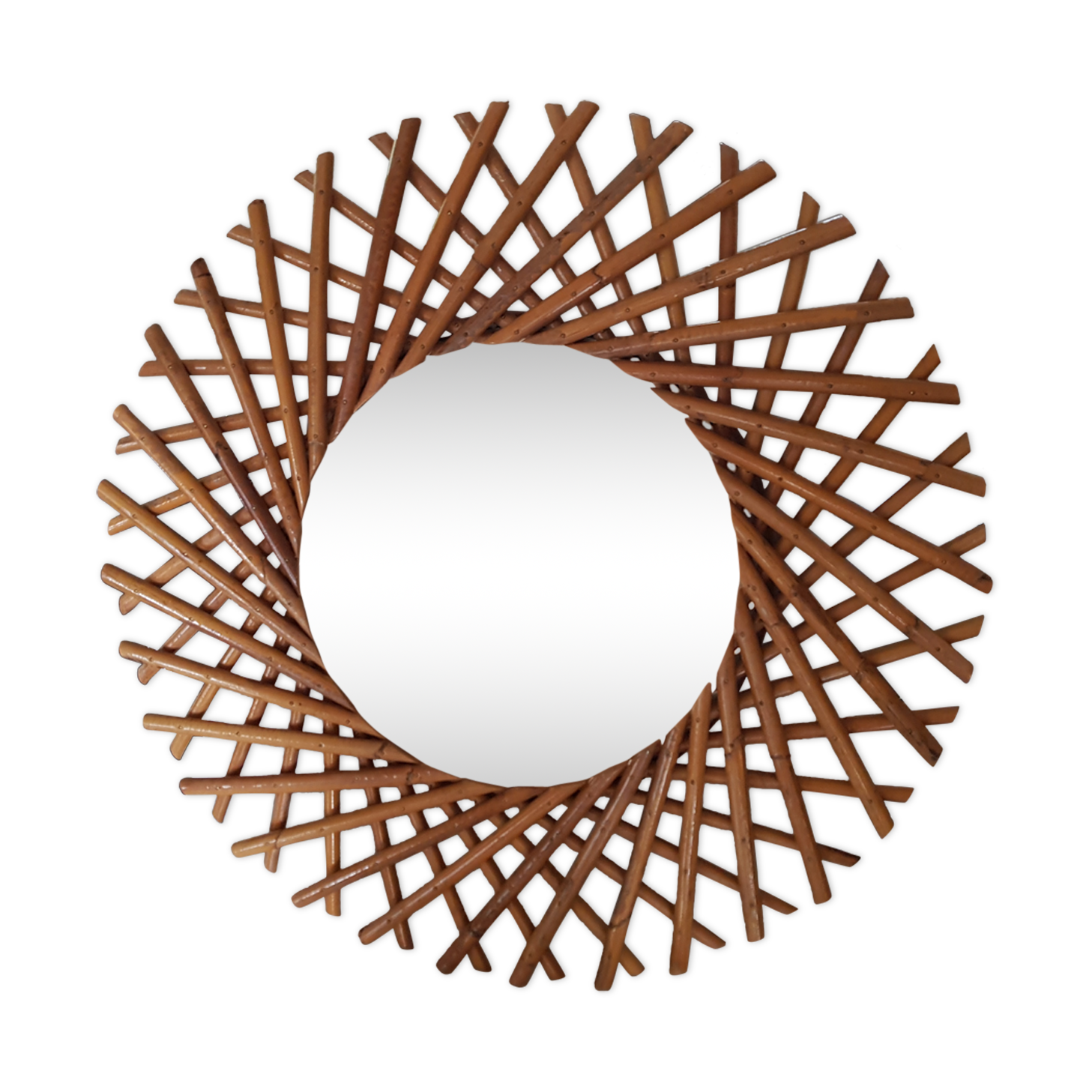 Mirror rattan sun 55 cm