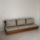 1970s wooden wall bench