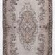 Brown floral turkish area rug, 208x115cm