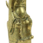 Vintage Brass Statue Kitchen God Zao Jun Buddha Statue
