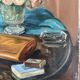 Still life, flowers and figurine, oil on canvas signed Dardaillon.
