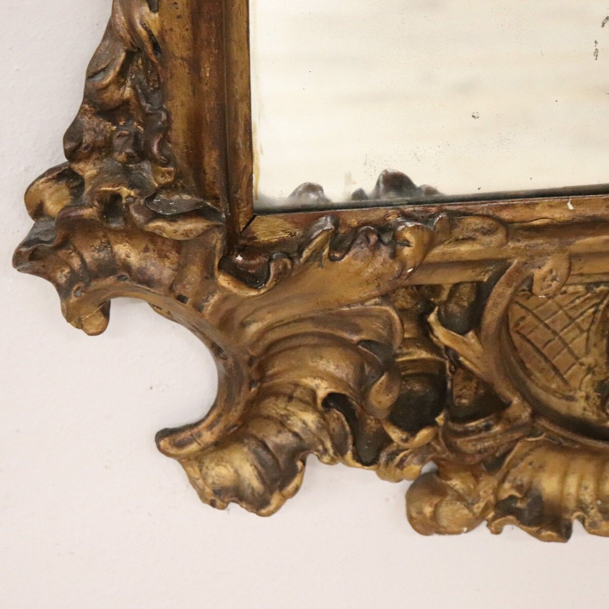 Antique Large Wall Mirror, Italy Late 19th Century