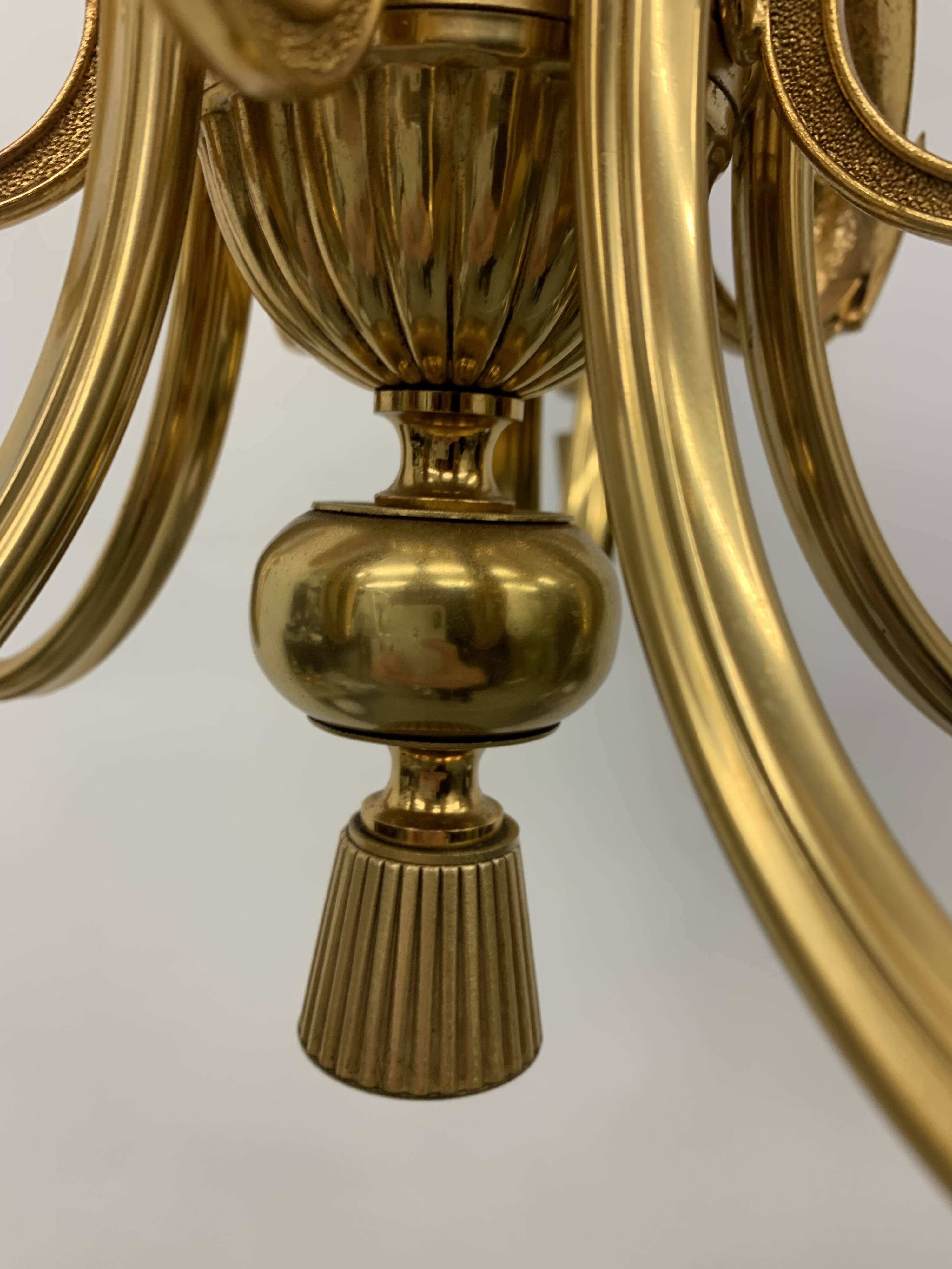 Sciolari gilded chandelier , 1960’s