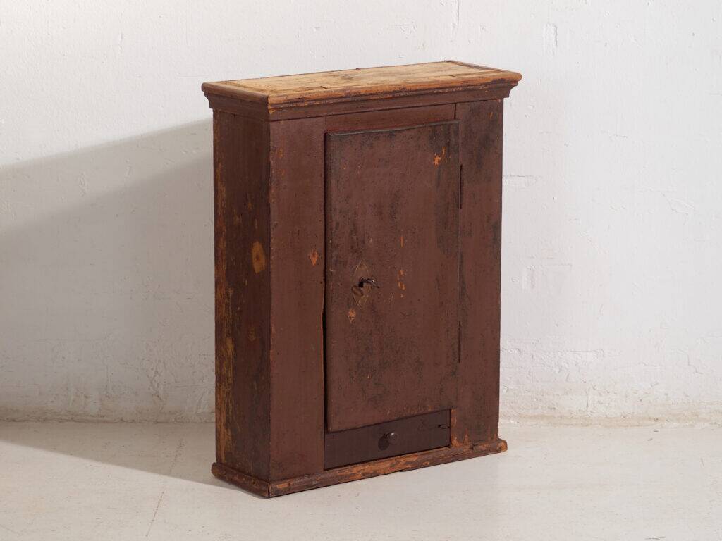 Antique painted pine wardrobe – Central Europe, around 1900
