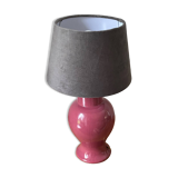 Ceramic and velvet lamp from the 80s and 90s