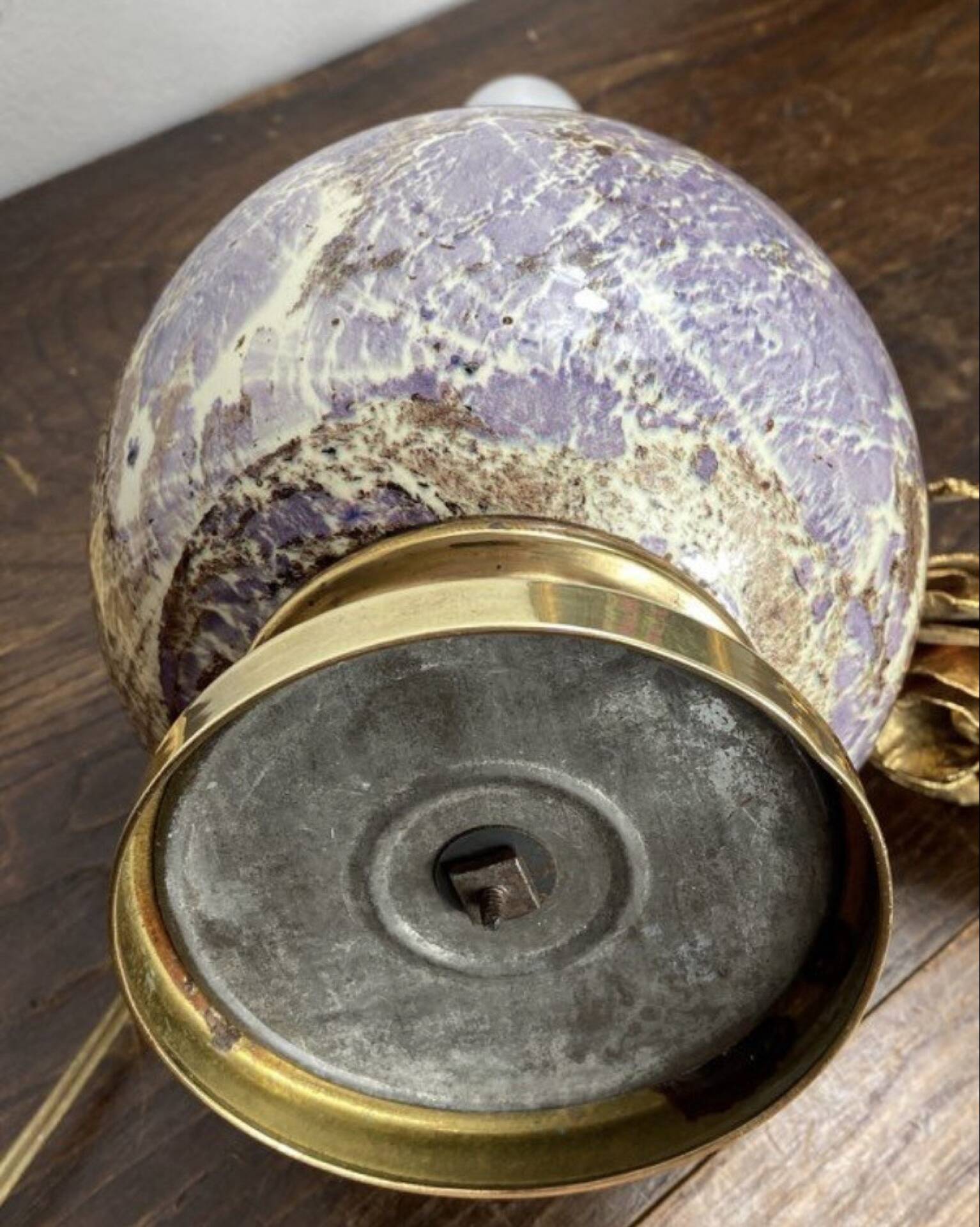 Ceramic and brass lamp