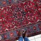 Handmade vintage Persian Malayer rug 166cm x 324cm, 1960s