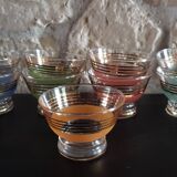 9 old granita champagne cups from the 50s