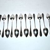 Set of 12 spoons in 800 Solid Silver Goldsmith Buttner Alsace 19th century 120gr