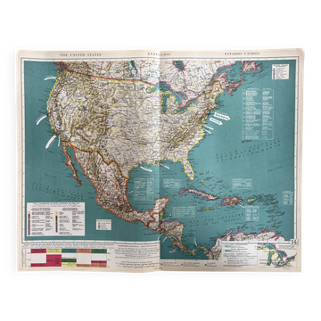 Old map of the United States — Trade routes & Geography | Mexico