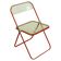 Red Plia Lucite folding chair by G. Piretti for Castelli Italy