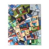 Acrylic "territories" on canvas