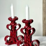 Art Deco slip candlesticks