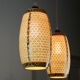 Pair of vintage oriental ceramic pendant lights, 1980s