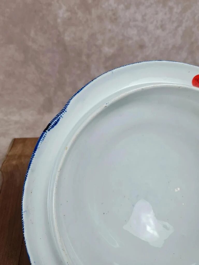 Large antique soup tureen Creil & Montereau – Flora model
