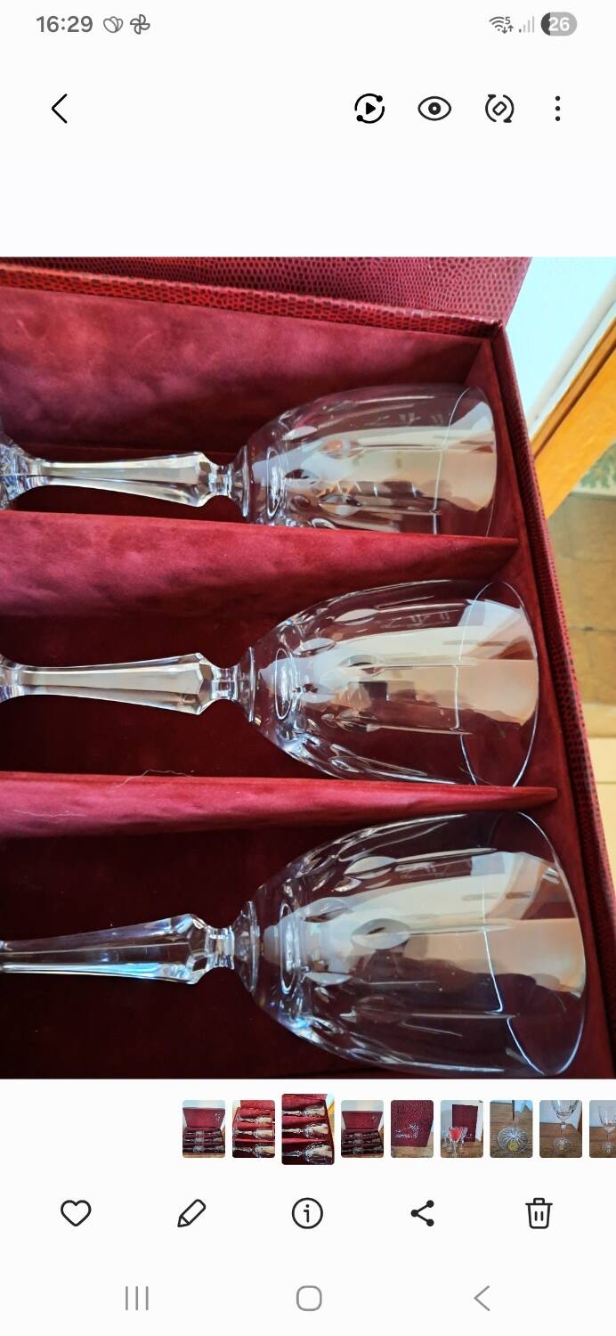 6 verres à vin en cristal de Lorraine neufs