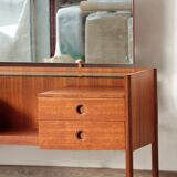 Wrighton Teak Dressing Table - Vintage 1960s - Hexagonal Base