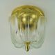 Limburg flush mount model a475 3031 flower-shaped glass shade and brass 70s